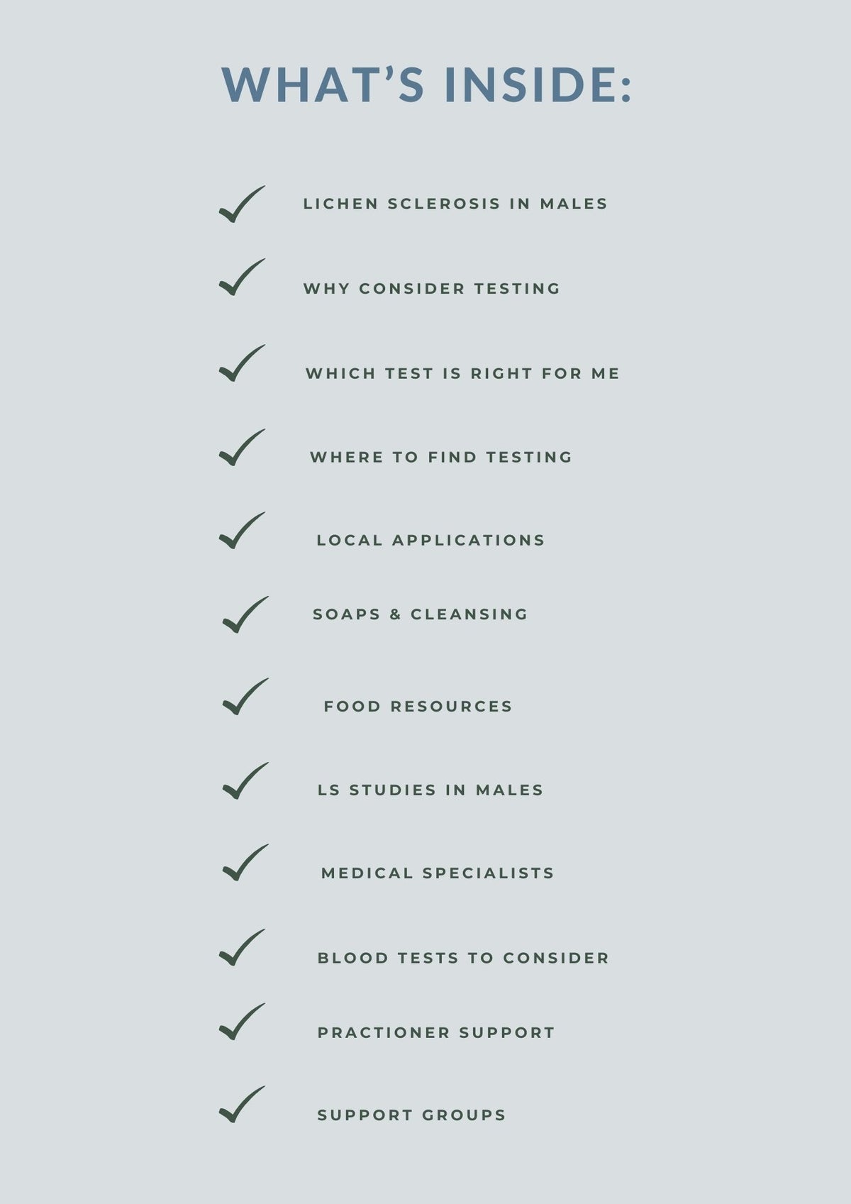 Lichen Sclerosus roadmap for men - everything that is included in product