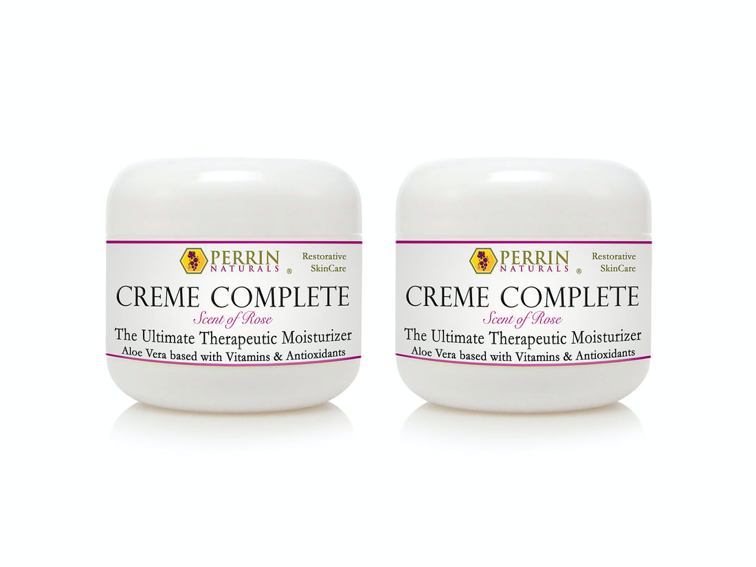 2 Pack Perrin Naturals Creme Complete Rose 60g