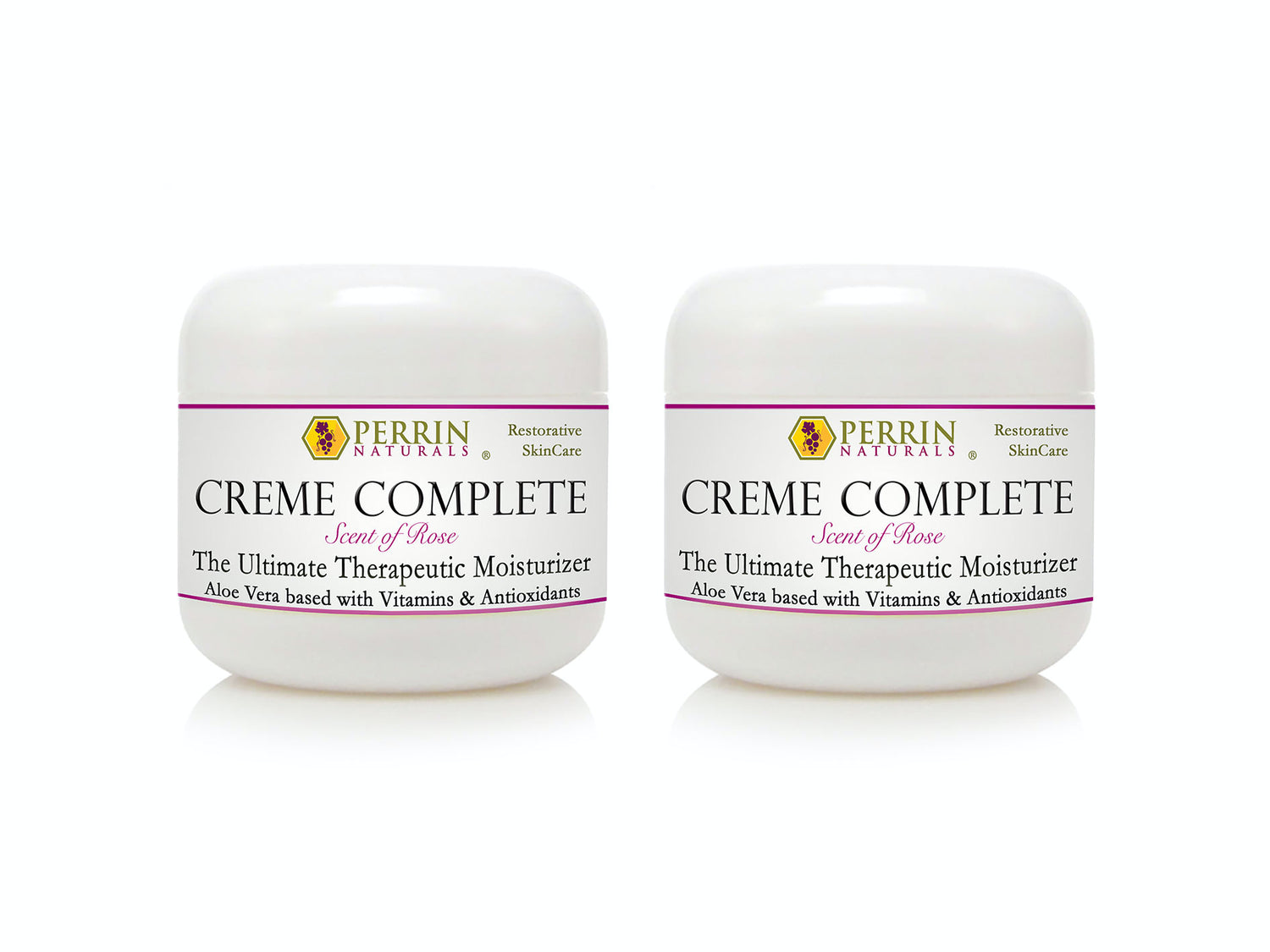 2 Pack Perrin Naturals Creme Complete Rose 60g