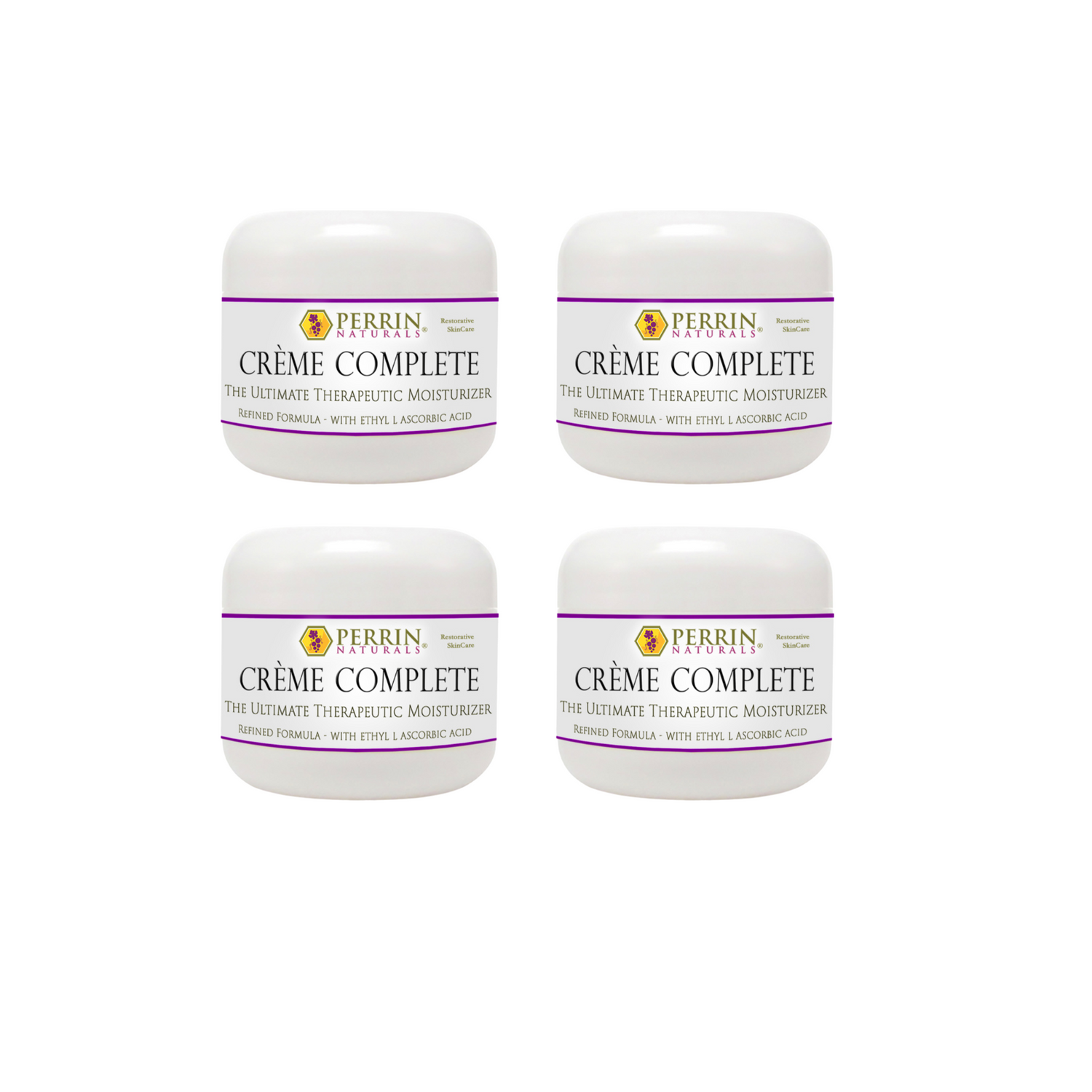 4 Pack Perrin Naturals Creme Complete Refinement 60g