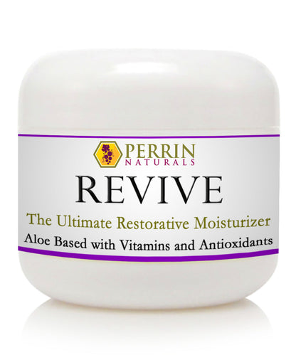 Perrin Naturals Revive cream in jar against white background 