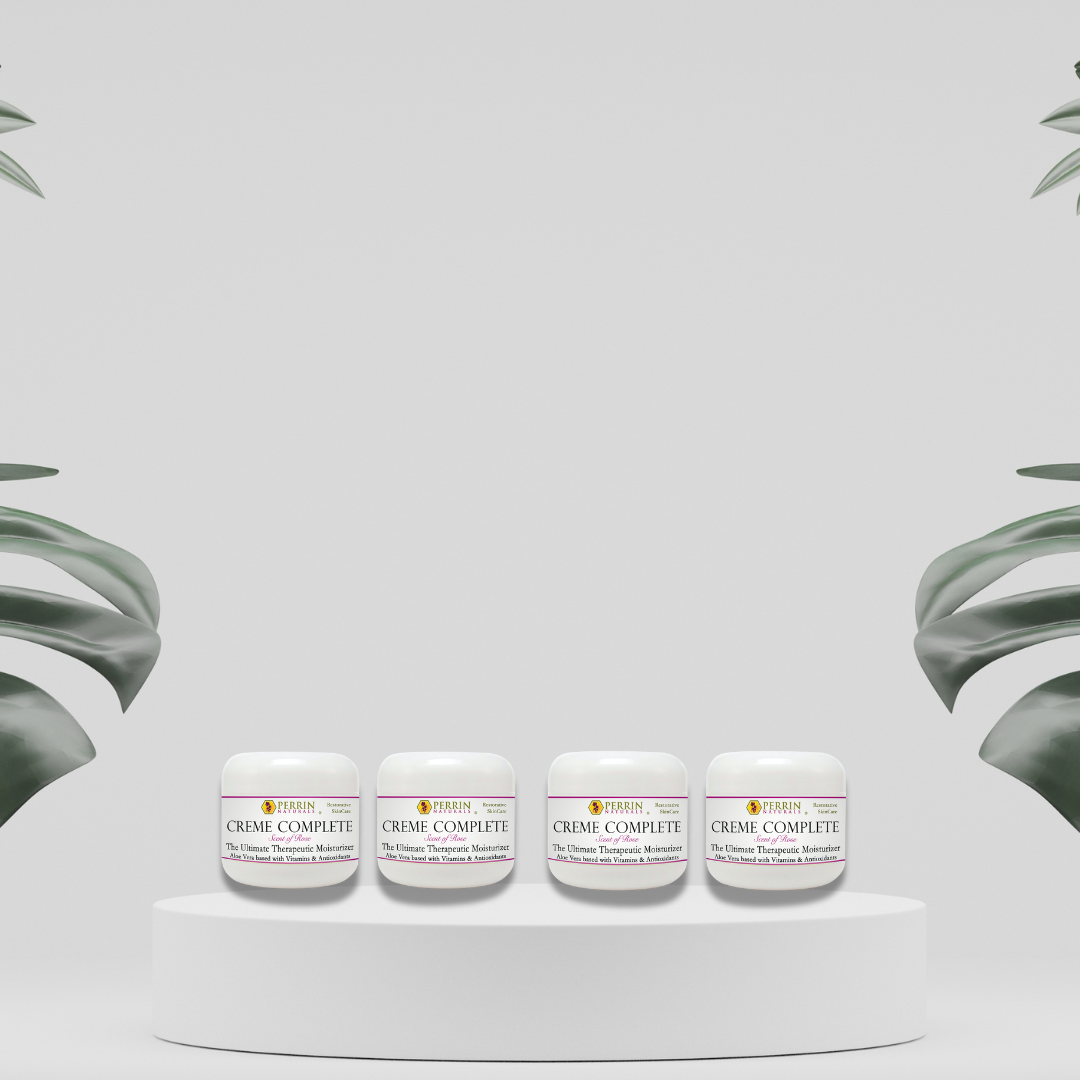 4 Pack Perrin Naturals Creme Complete Rose 60g