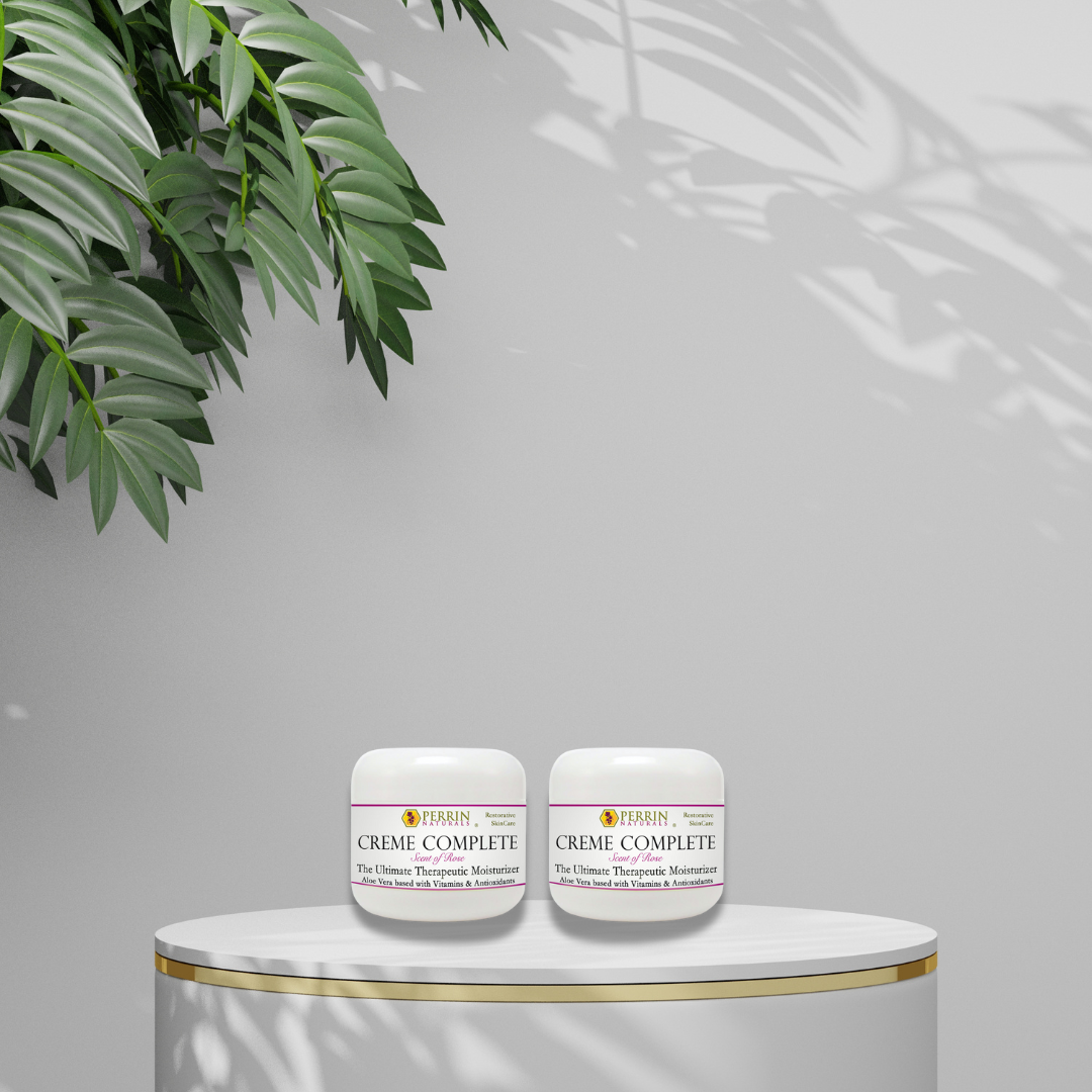 2 Pack Perrin Naturals Creme Complete Rose 60g